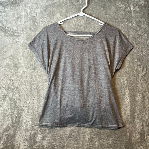 Lululemon Twist Back Tee Heathered Core Medium Grey Size 6‎ - Picture 2 of 6